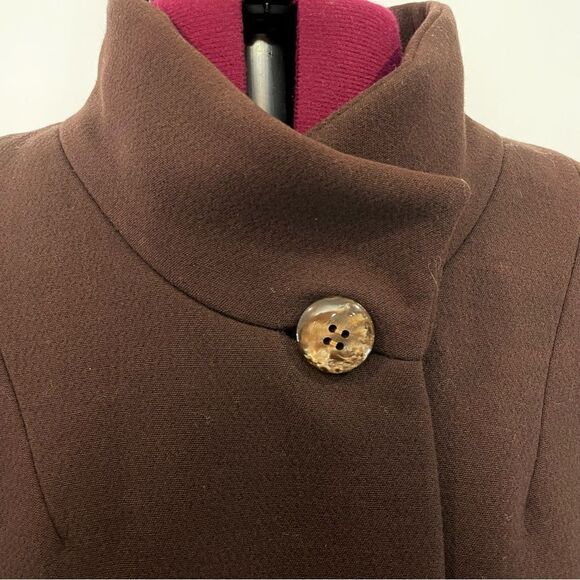Vintage 1960s Brown Wool & Mink Collar Coat 60s  Winter Coat Diane Original XL - Picture 5 of 14